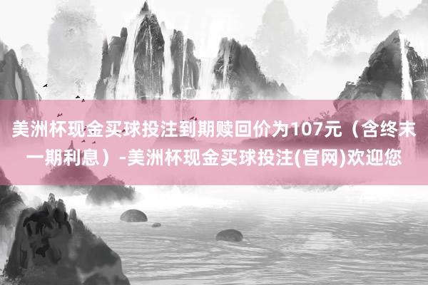 美洲杯现金买球投注到期赎回价为107元（含终末一期利息）-美洲杯现金买球投注(官网)欢迎您