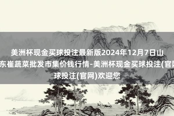美洲杯现金买球投注最新版2024年12月7日山东宁津县东崔蔬菜批发市集价钱行情-美洲杯现金买球投注(官网)欢迎您