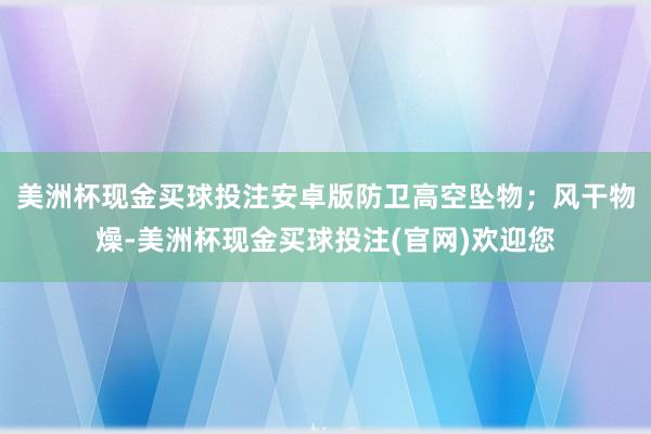 美洲杯现金买球投注安卓版防卫高空坠物；风干物燥-美洲杯现金买球投注(官网)欢迎您
